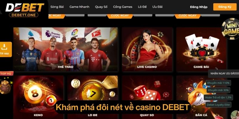 Khám phá đôi nét đặc điểm về casino Debet