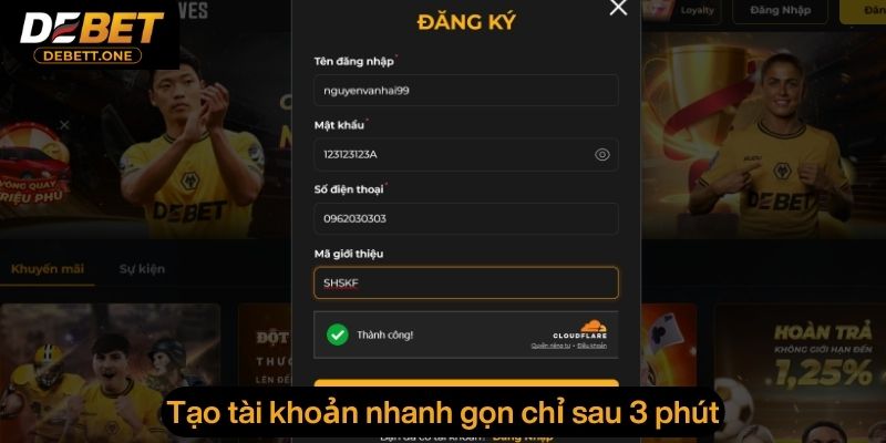 Tạo tài khoản nhanh gọn chỉ sau 3 phút